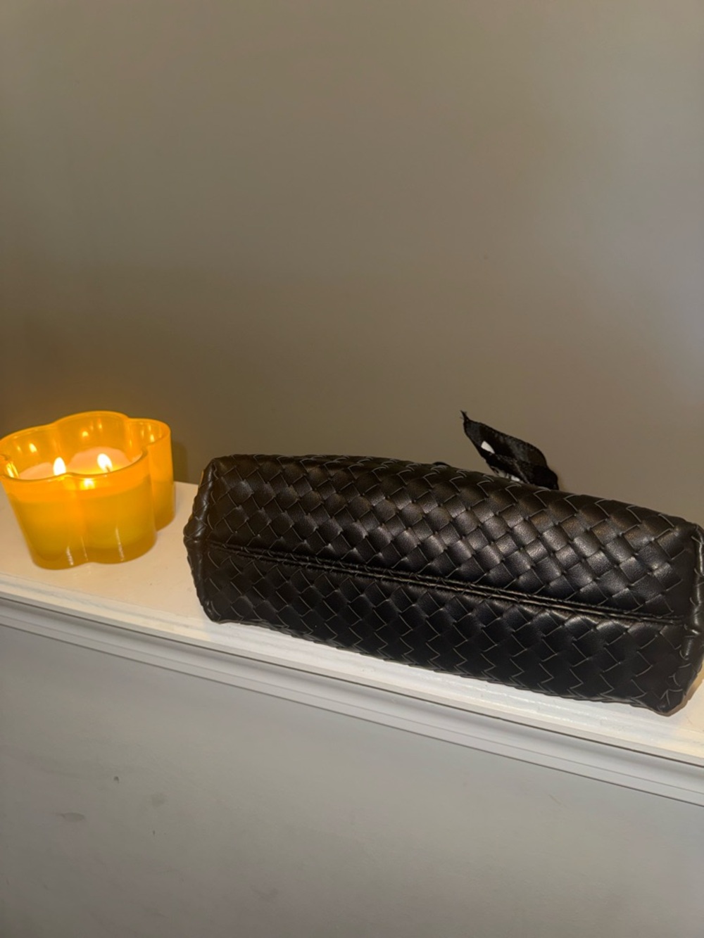 Woven Top-Handle Bag w/ Scarf - Picture 5 of 5